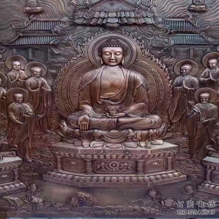 秦淮锻铜浮雕常用，寺庙景观，黄铜佛像浮雕生产商