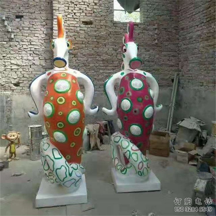 萍乡幼儿园河马雕塑，动漫文化雕塑，卡通动物制作