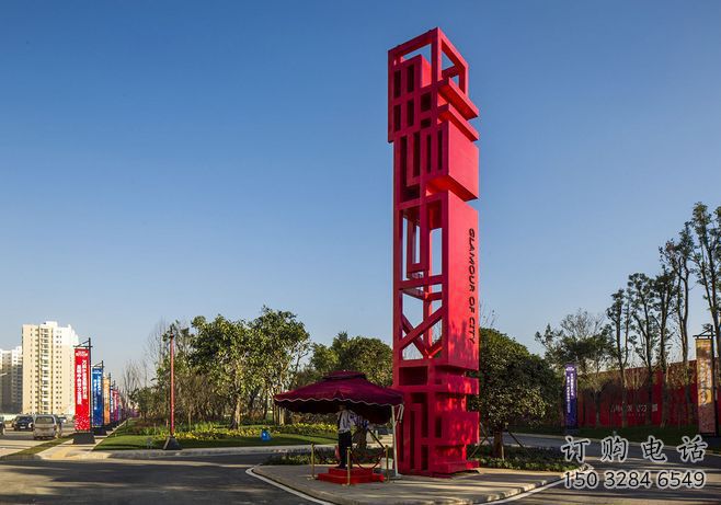 萍乡住宅小区精神堡垒雕塑 萍乡住宅小区精神堡垒雕塑
