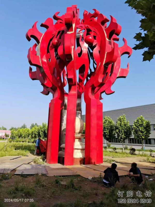 西湖火球雕塑,精神堡垒火球雕塑落地展示 西湖火球雕塑,精神堡垒火球雕塑落地展示