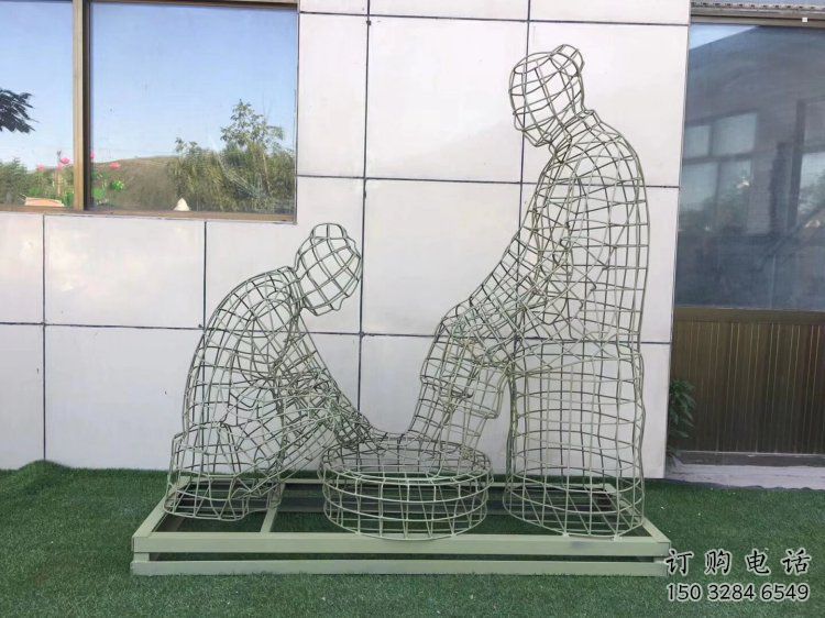 湾里镂空洗脚雕塑制作,园林装饰,铁艺孝道人物雕塑 湾里镂空洗脚雕塑制作,园林装饰,铁艺孝道人物雕塑