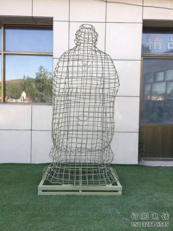 宜春镂空孔子雕塑订做，景区雕塑，铁艺古代人物雕塑定价