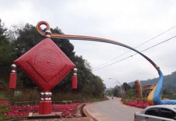 建邺街道中国结雕塑