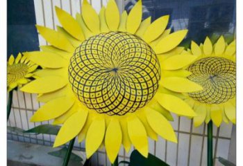 常州抽象花篮雕塑展品，小区雕塑，葵花花篮雕塑工程制作精选