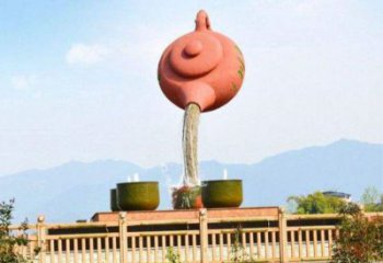 赣州公园天壶雕塑工厂，不锈钢材质，圆雕形式