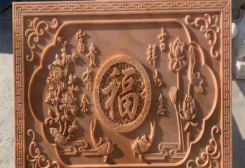 安义浮雕制造商，室外软装，景观福字浮雕制作厂家