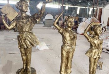 新余学生少先队员雕塑