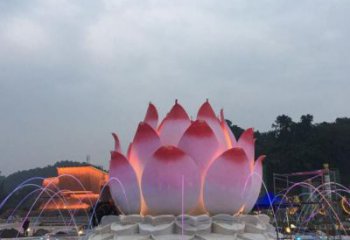鹰潭莲花雕塑厂家，景区雕塑，水景莲花喷泉雕塑精选