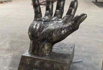 抚顺手掌雕塑厂家，公园小品，玻璃钢手掌雕塑优选