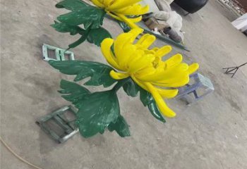 本溪景区菊花雕塑优选，圆雕体系，城市菊花雕塑选定