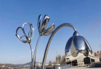 锦州百合花雕塑承接，城市装饰，大型不锈钢百合花雕塑公司
