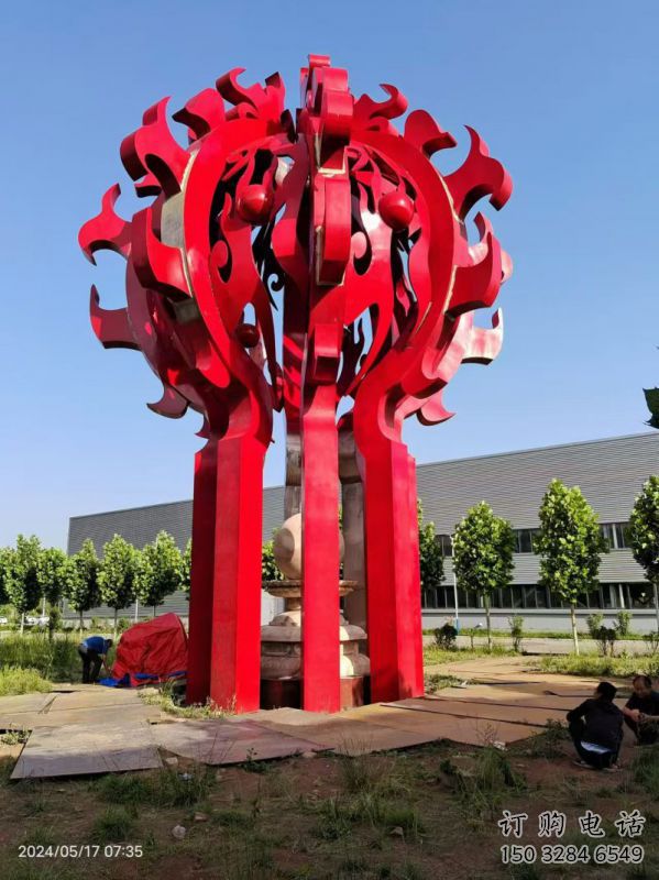 烟台火球雕塑,精神堡垒火球雕塑落地展示 烟台火球雕塑,精神堡垒火球雕塑落地展示