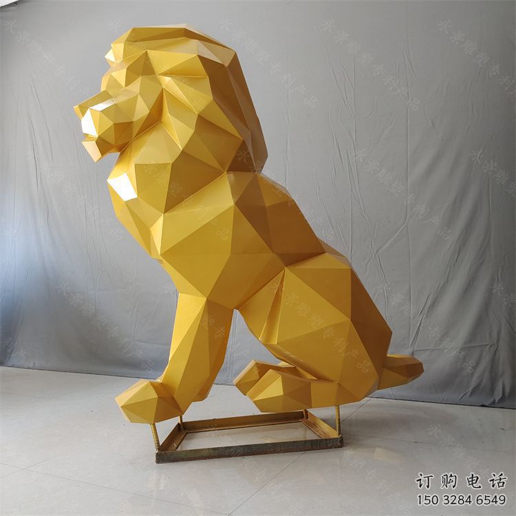 绍兴狮子雕塑服务商，动物雕塑，不锈钢狮子雕塑制作