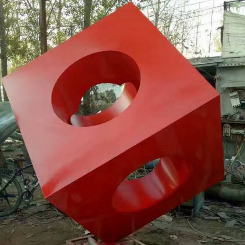 步行街正方形雕塑 游乐场正方体雕塑 铸造方块雕塑