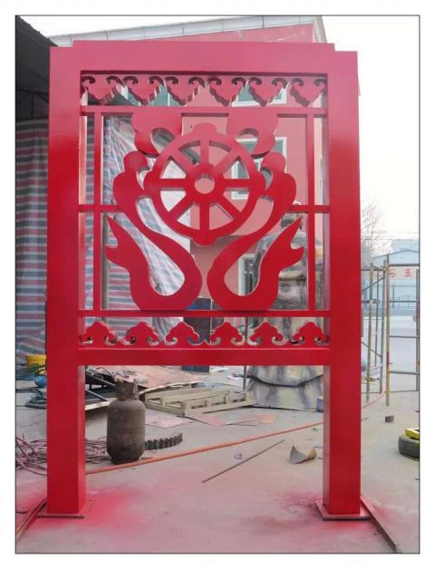 不锈钢屏风雕塑 (1)