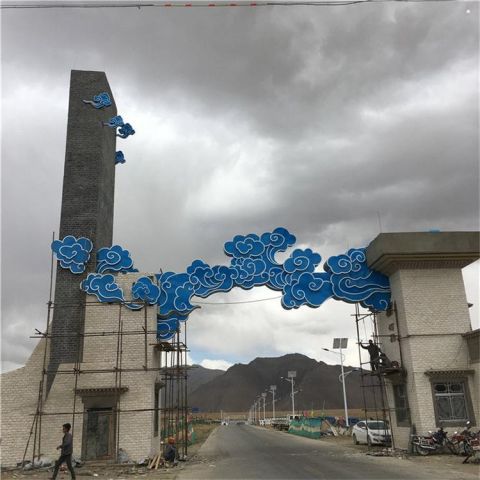 云彩雕塑 创意企业祥云雕塑 公园祥云雕塑