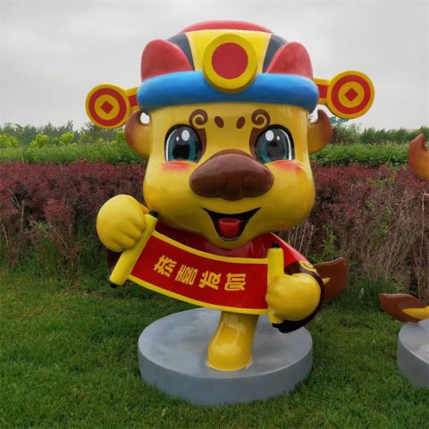 龙仔吉祥物雕塑，卡通动漫动物雕塑小品